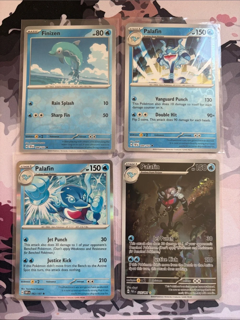 Finizen & Palafin Pokémon Evolution Reverse Holo Card Lot 🌊 4 Cards ✨5/$25✨